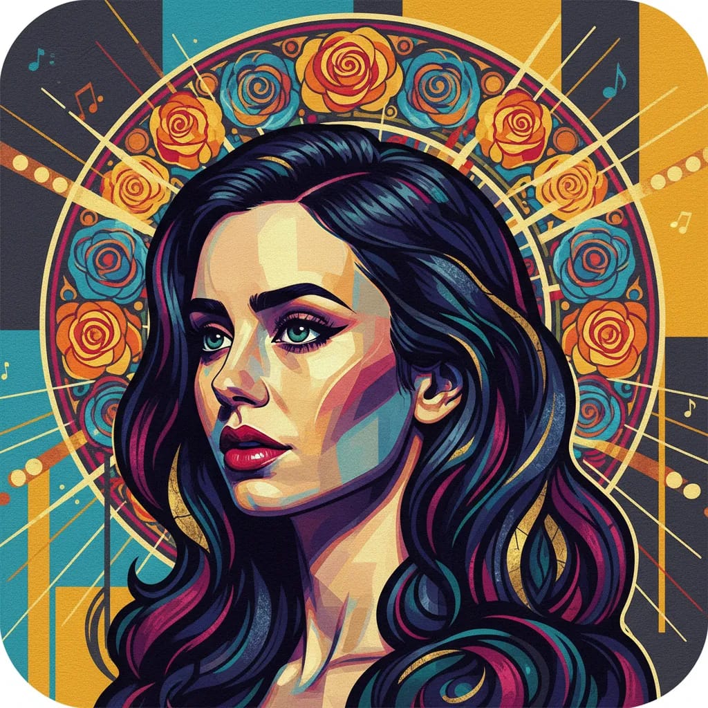 Artistic portrait of Lily Collins