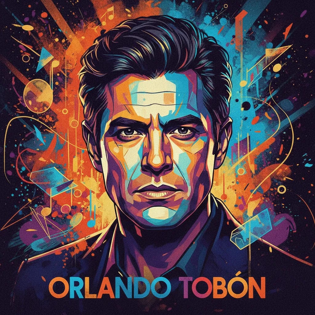 Artistic portrait of Orlando Tobón
