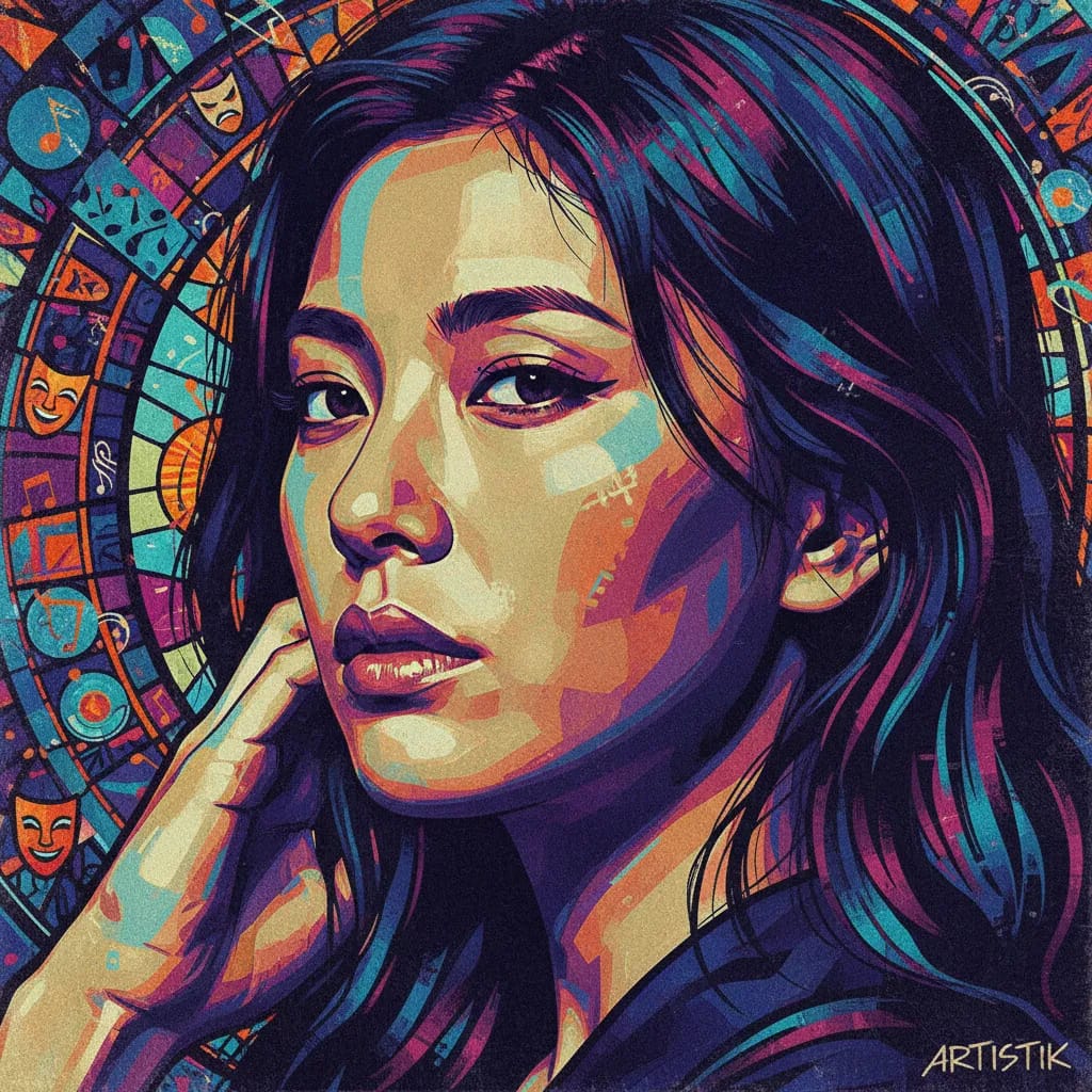 Artistic portrait of Kyôko Fukada