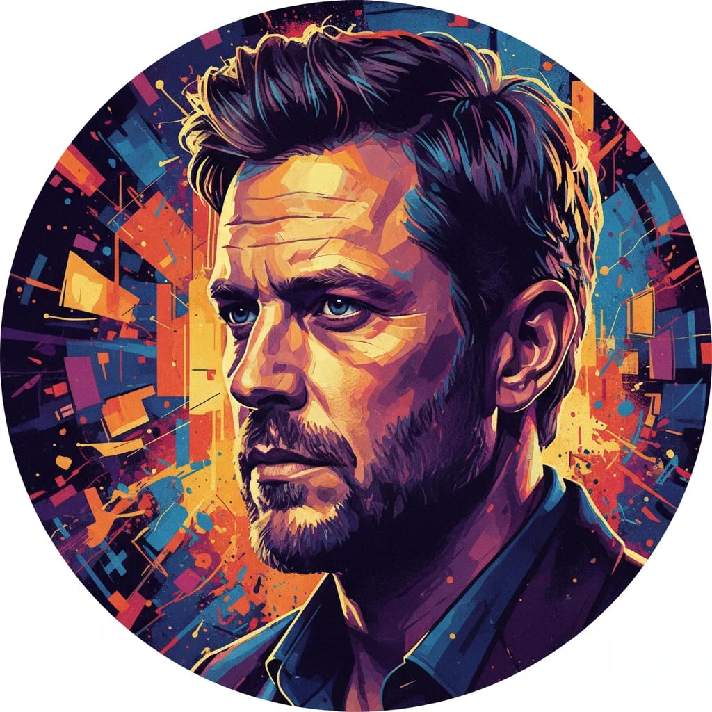 Artistic portrait of Ronald Zehrfeld