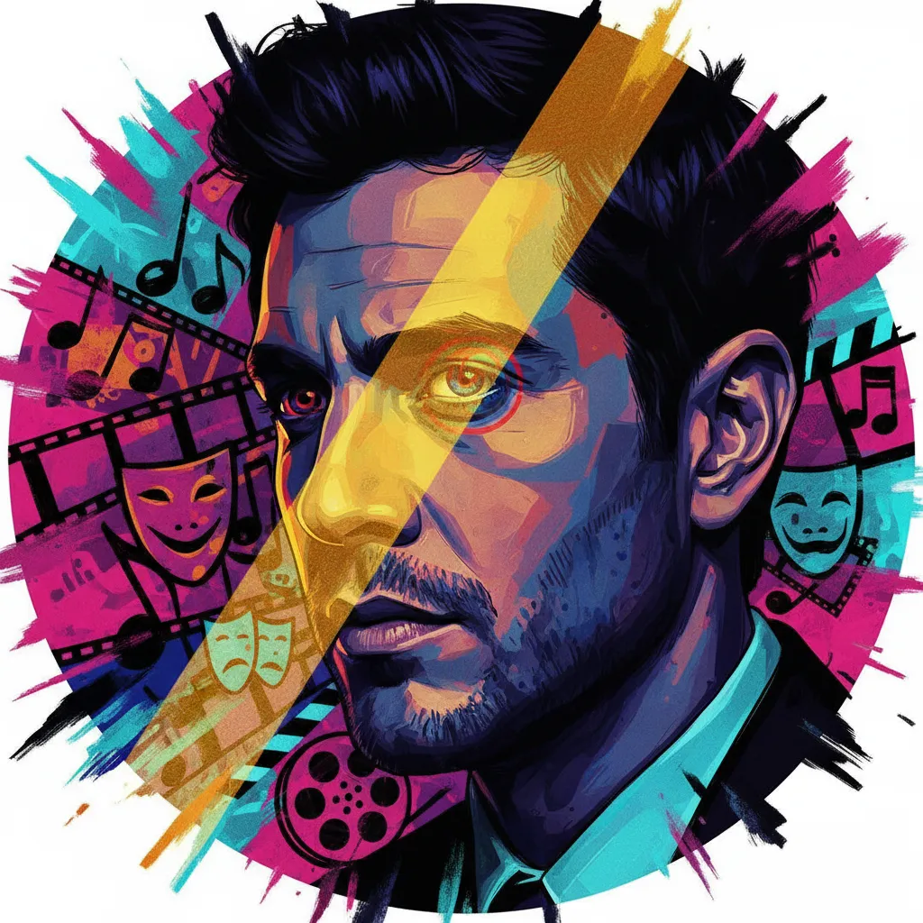 Artistic portrait of Juan Pablo Raba