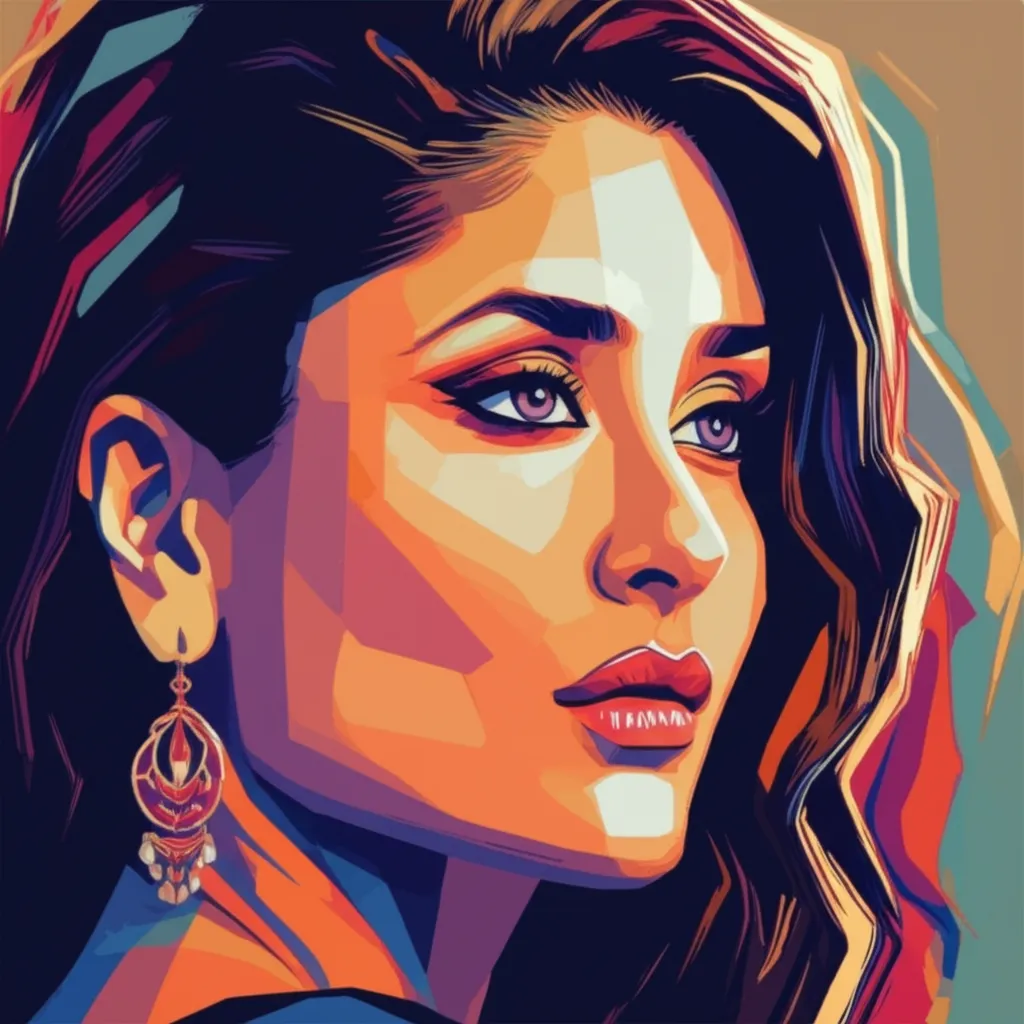 Artistic portrait of Kareena Kapoor