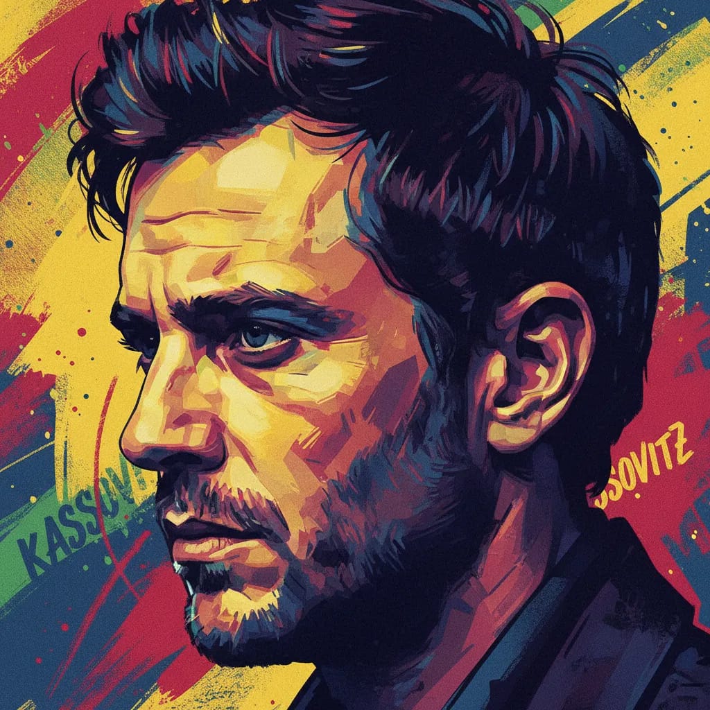 Artistic portrait of Mathieu Kassovitz