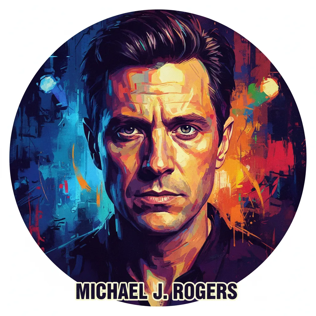 Artistic portrait of Michael J Rogers