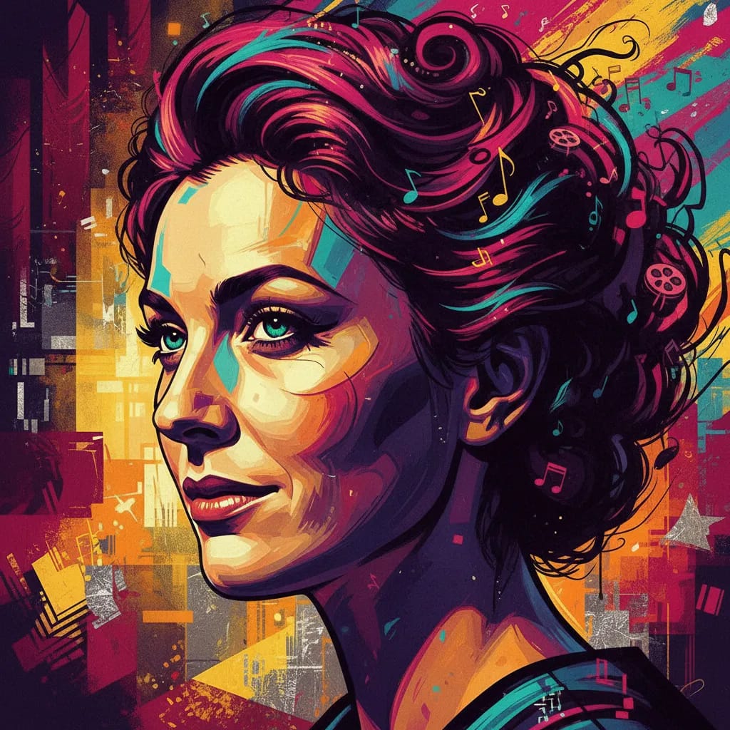 Artistic portrait of Louise Latham