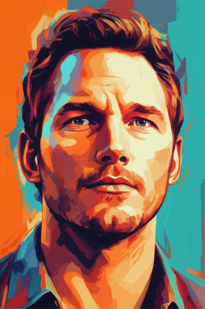 Artistic portrait of Chris Pratt