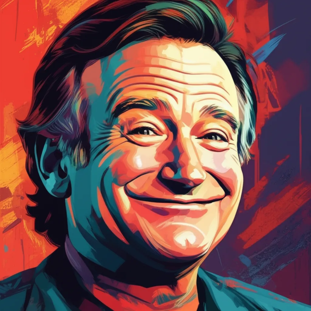 Artistic portrait of Robin Williams