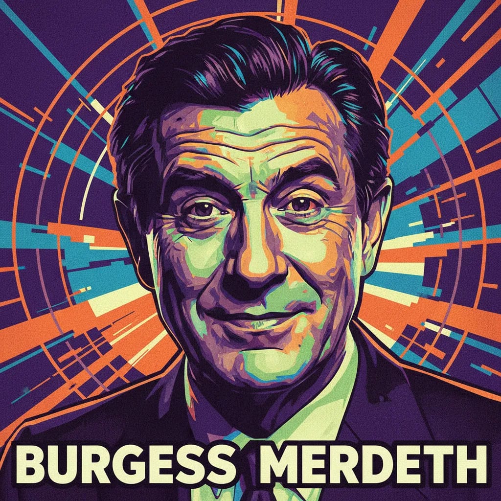 Artistic portrait of Burgess Meredith