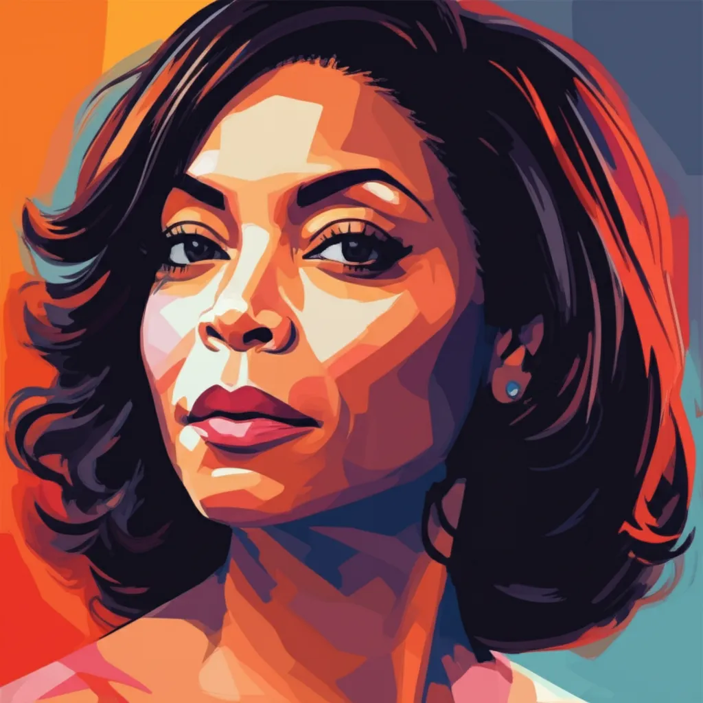 Artistic portrait of Taraji P. Henson