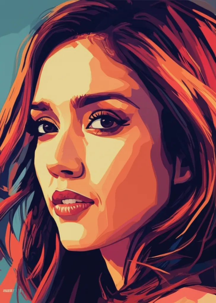 Artistic portrait of Jessica Alba