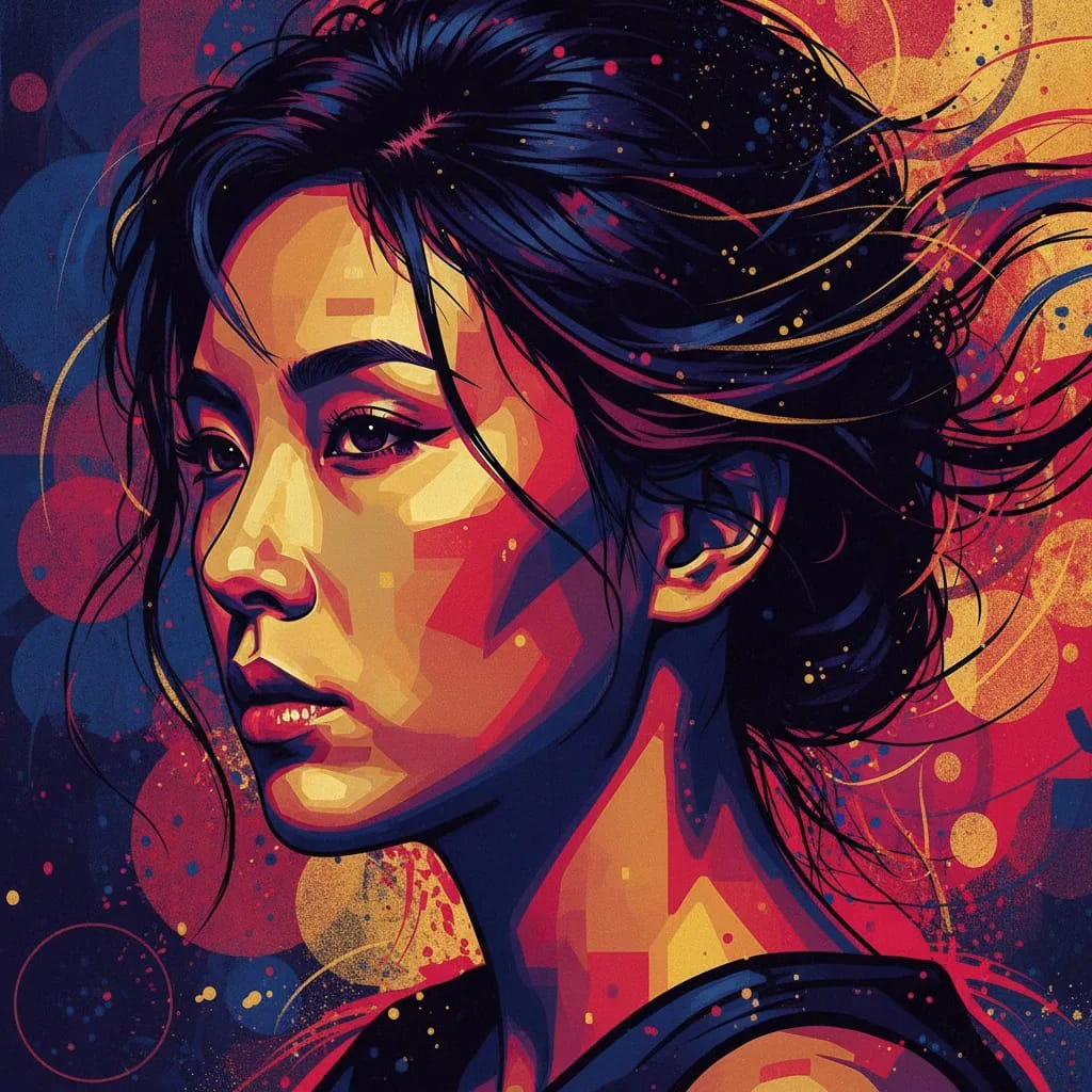Artistic portrait of Charlie Yeung