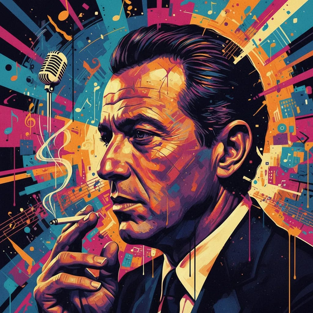 Artistic portrait of Frank Sinatra