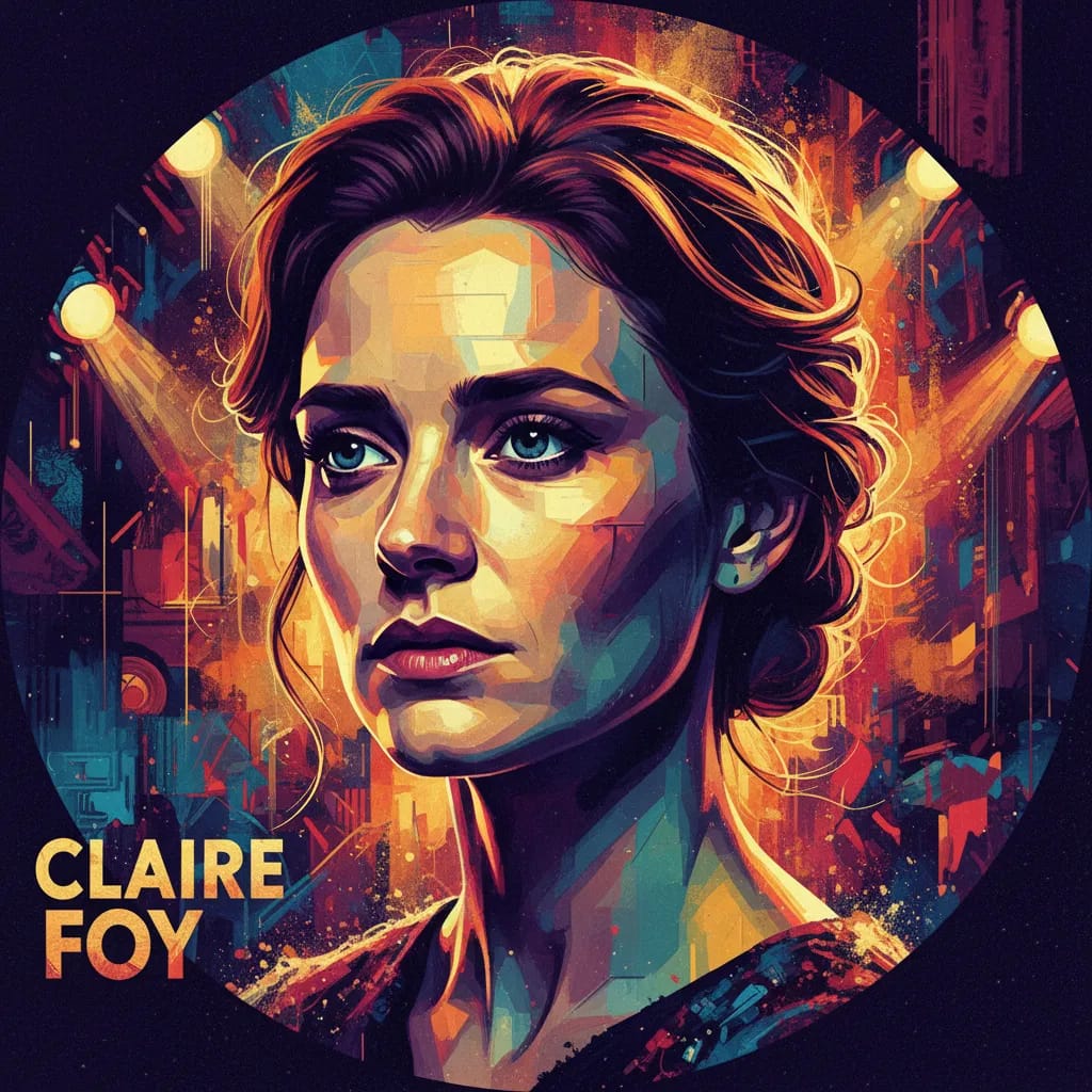 Artistic portrait of Claire Foy