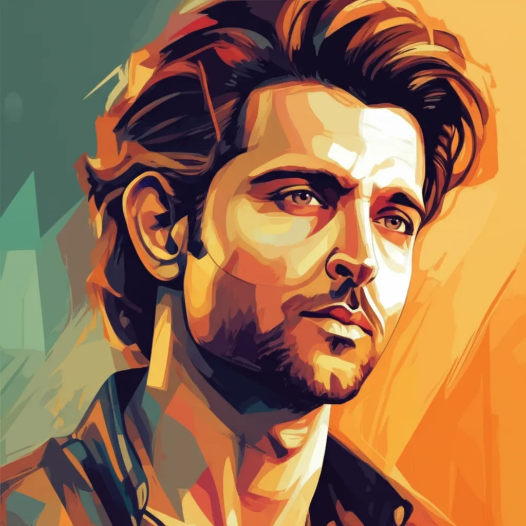 Artistic portrait of Hrithik Roshan