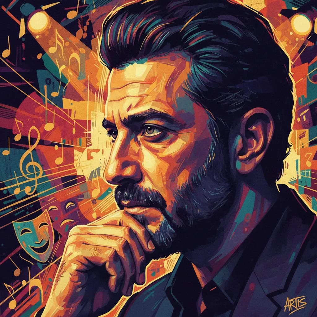 Artistic portrait of Simon Abkarian