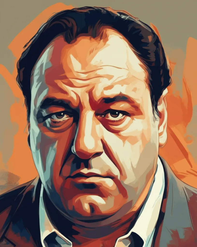 Artistic portrait of James Gandolfini