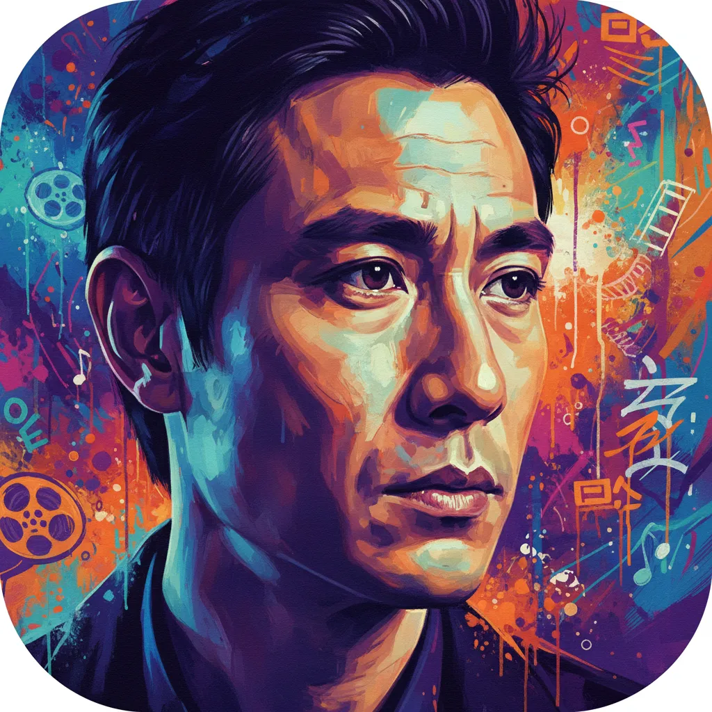 Artistic portrait of Tony Leung Chiu-wai