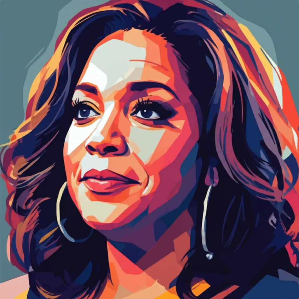 Artistic portrait of Maya Rudolph