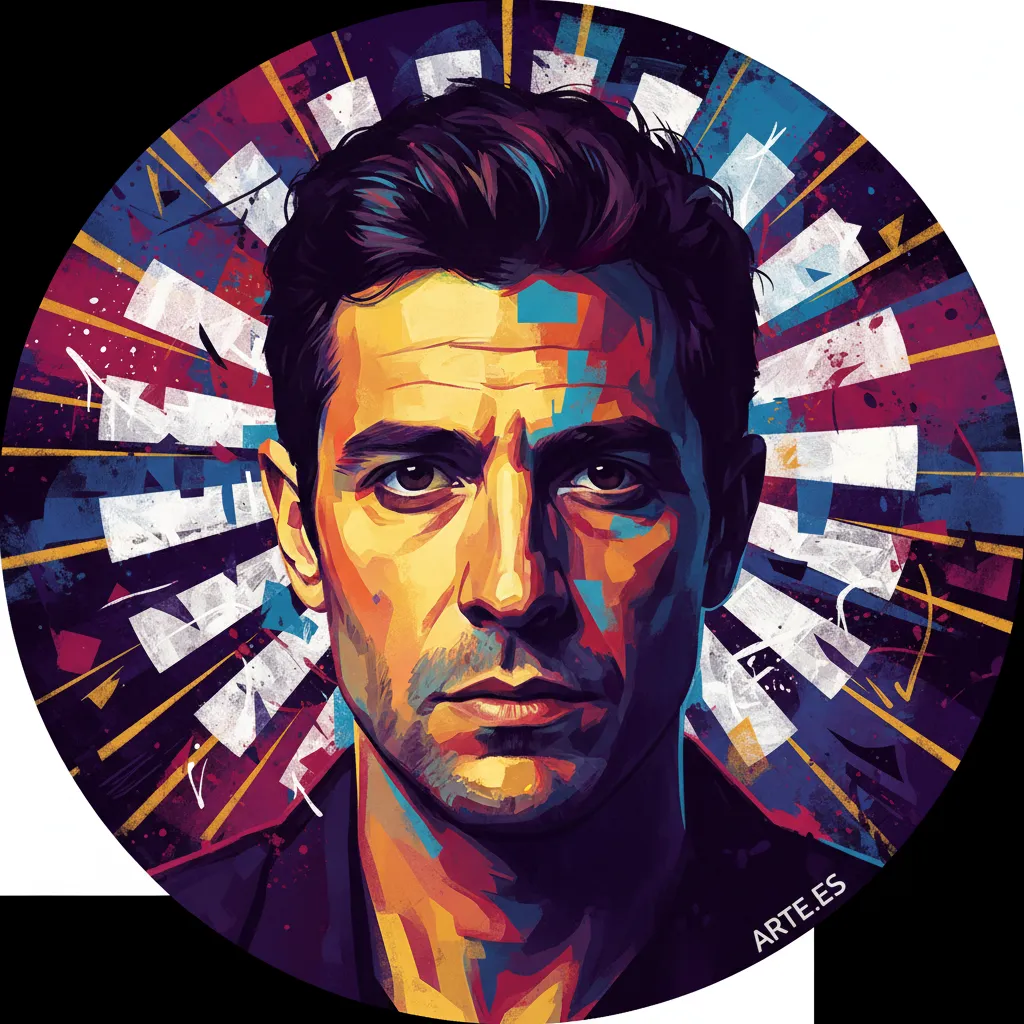 Artistic portrait of Israel Elejalde