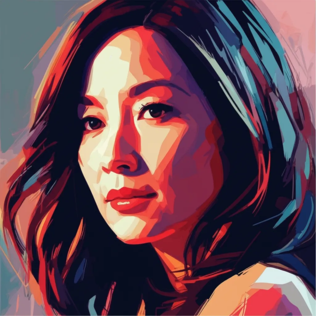 Artistic portrait of Lucy Liu