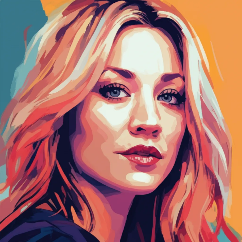 Artistic portrait of Kaley Cuoco