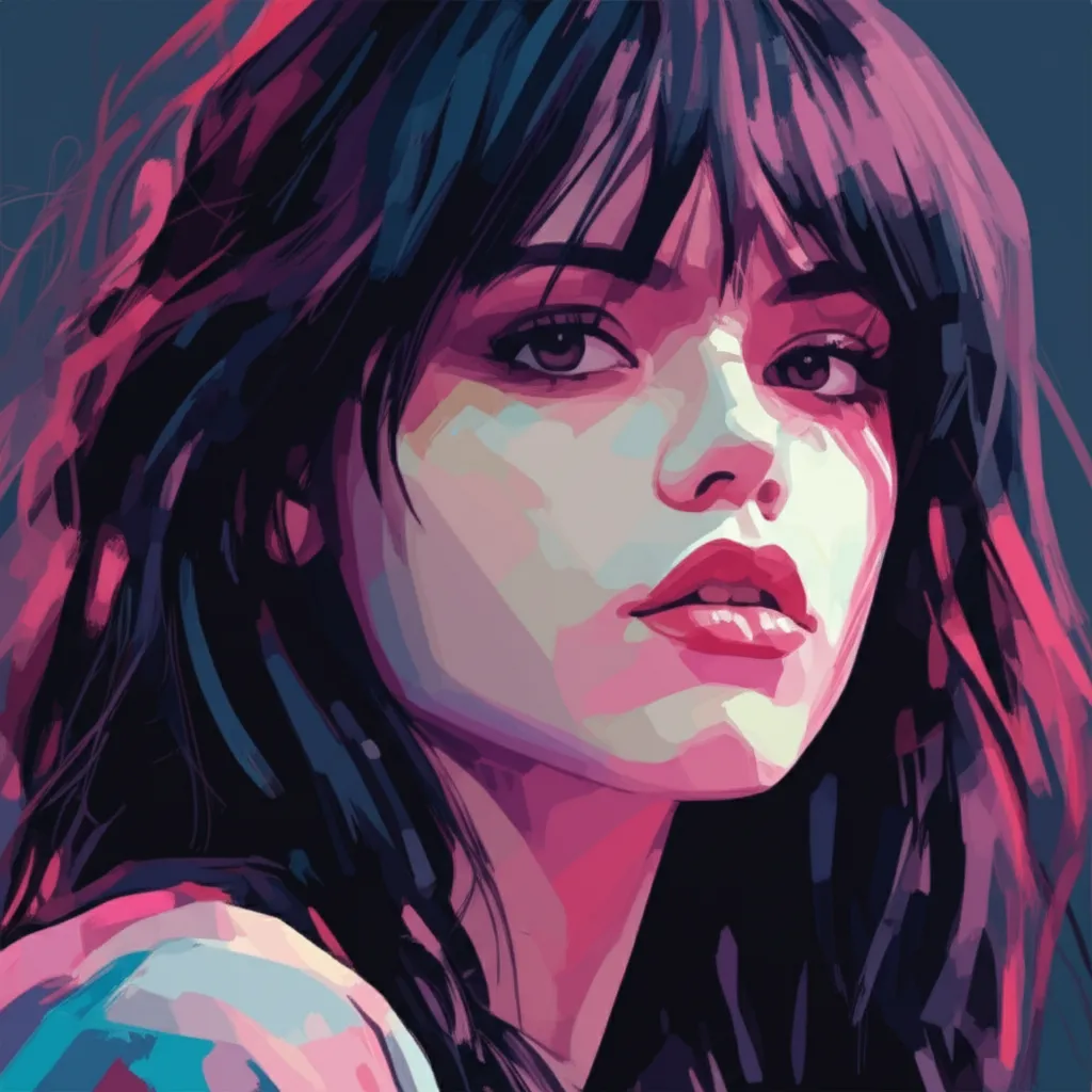 Artistic portrait of Jenna Ortega