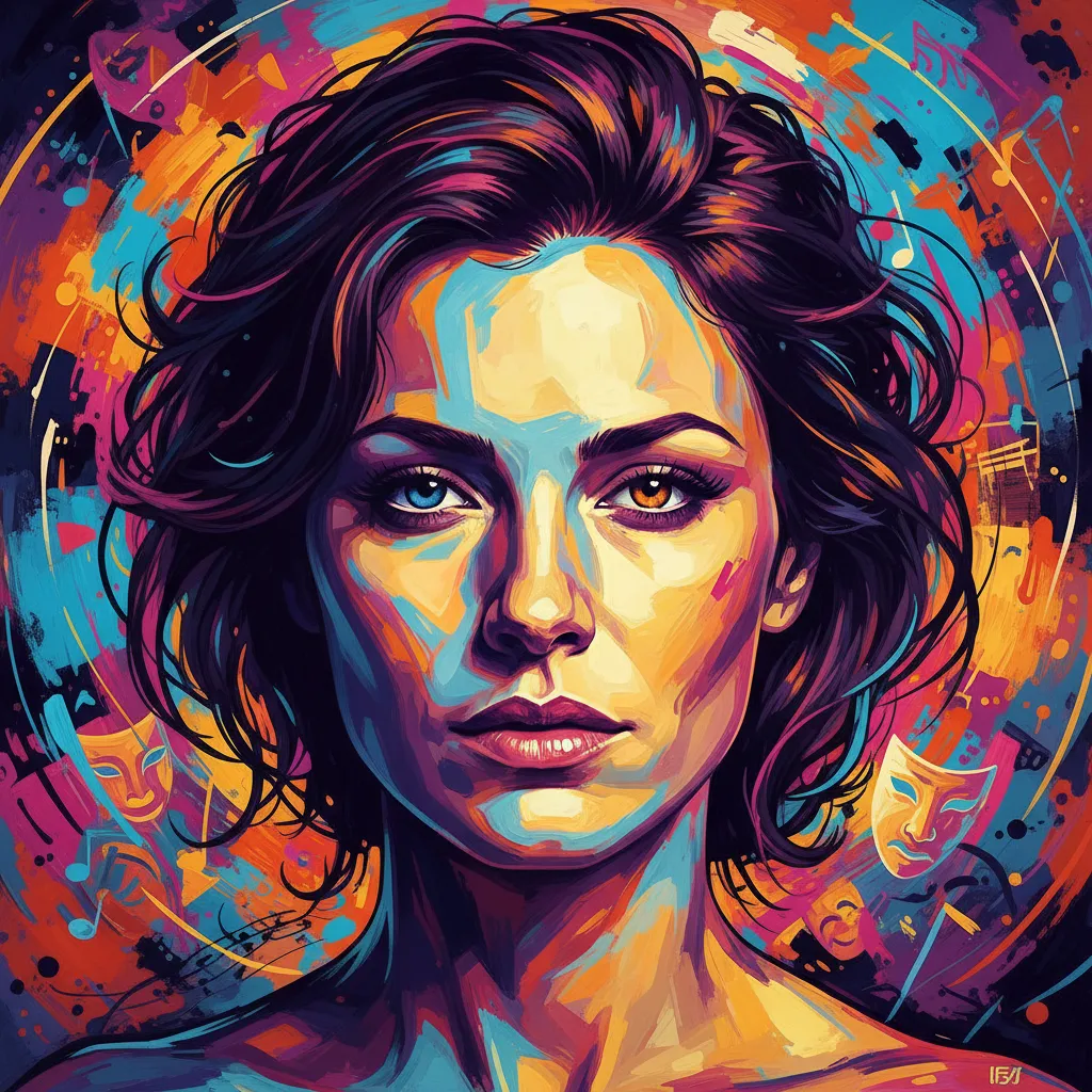 Artistic portrait of Tara Fitzgerald