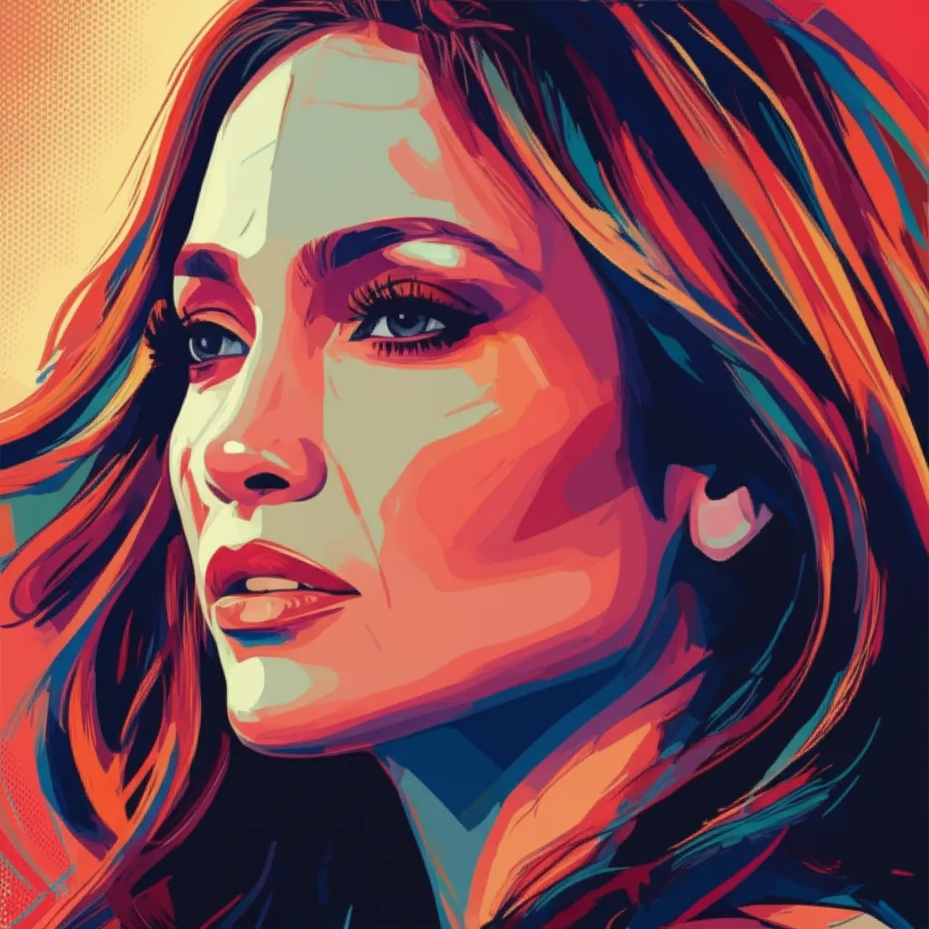 Artistic portrait of Jennifer Lopez