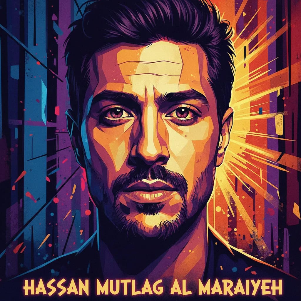 Artistic portrait of Hassan Mutlag Al-Maraiyeh