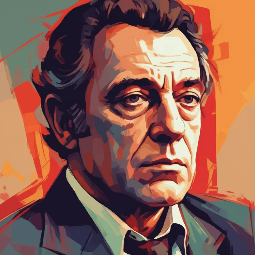 Artistic portrait of Marcello Mastroianni