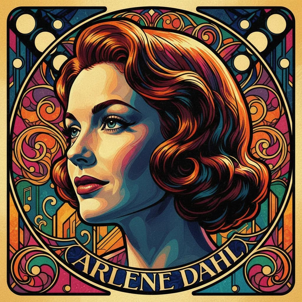 Artistic portrait of Arlene Dahl