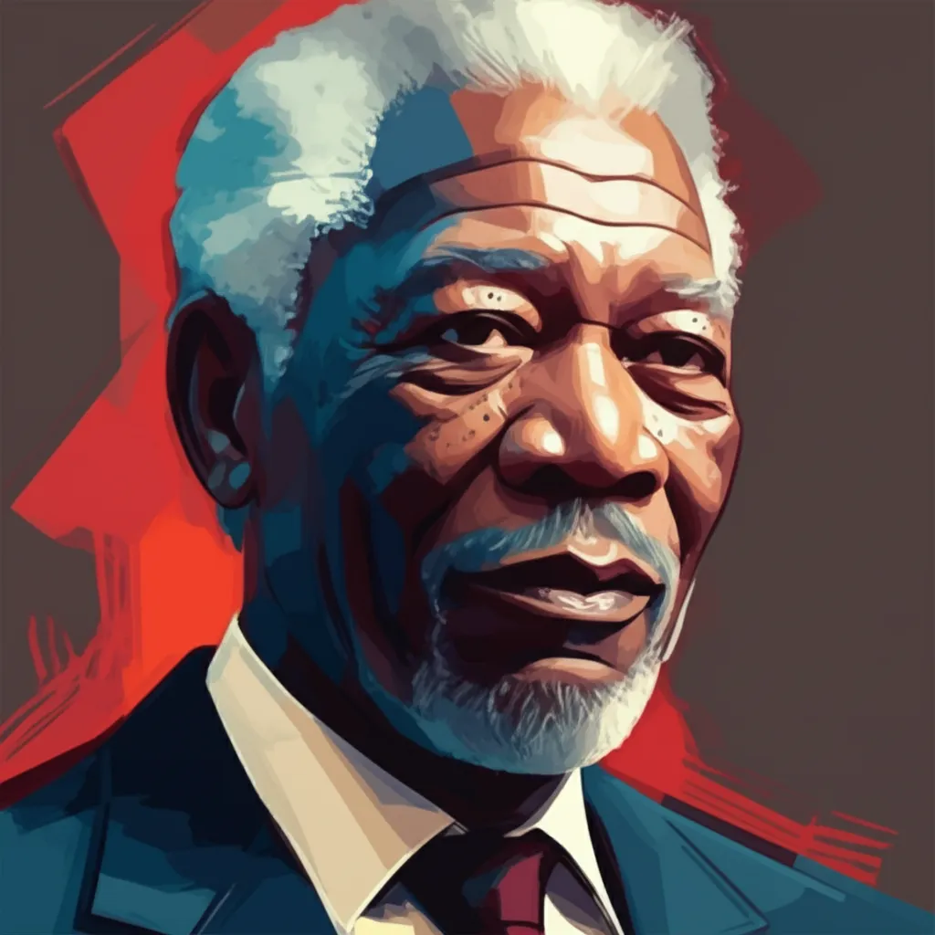 Artistic portrait of Morgan Freeman