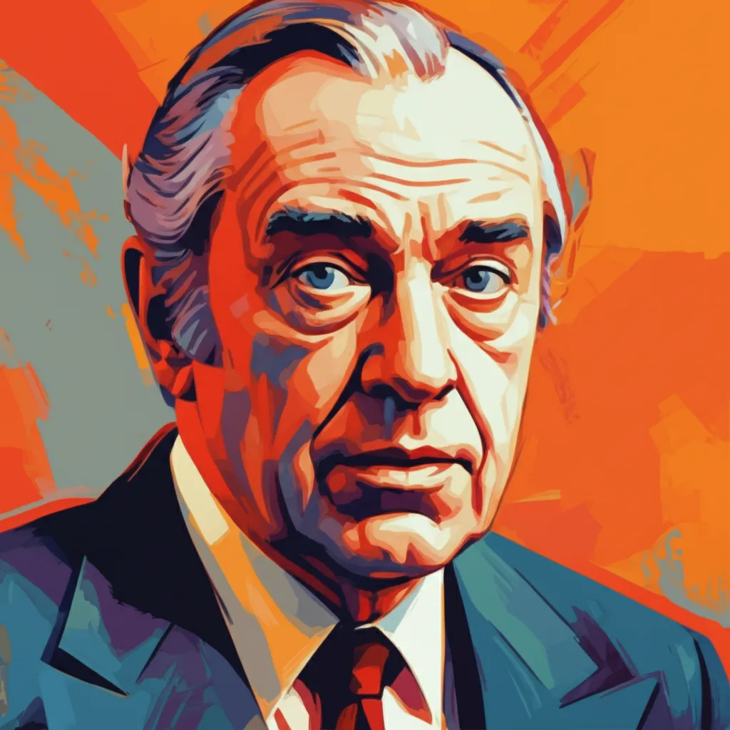 Artistic portrait of Barry Humphries