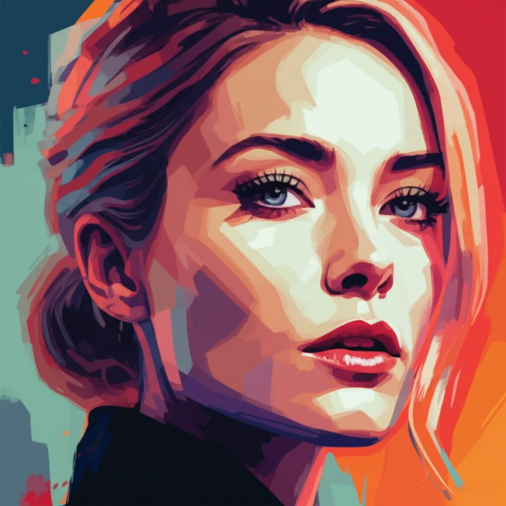Artistic portrait of Rosamund Pike