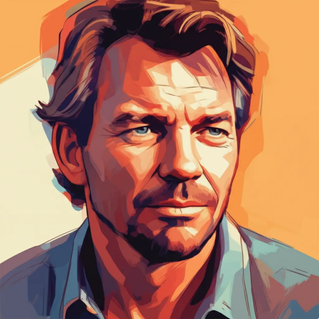 Artistic portrait of Kevin Costner