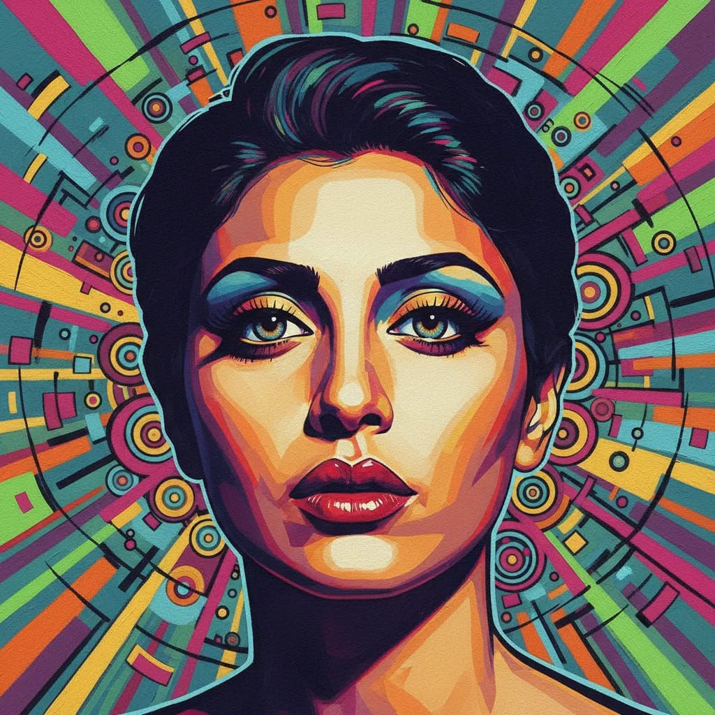 Artistic portrait of Amrita Singh