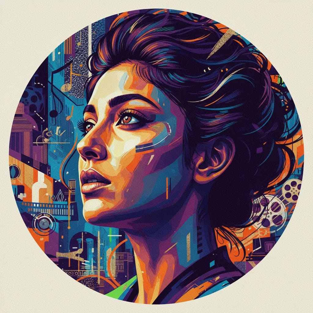 Artistic portrait of Malavika Mohanan