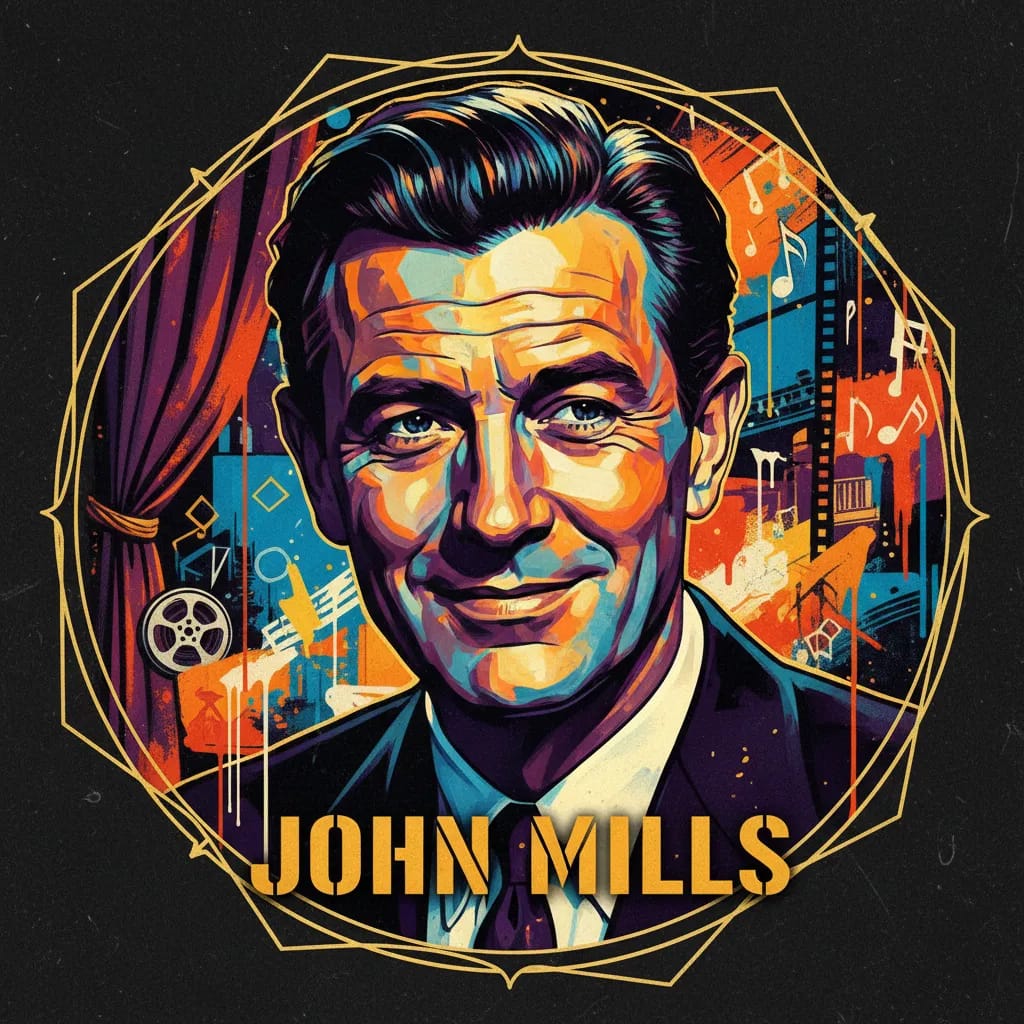 Artistic portrait of John Mills
