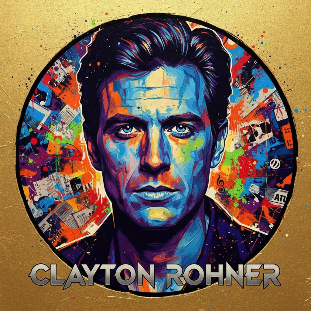 Artistic portrait of Clayton Rohner