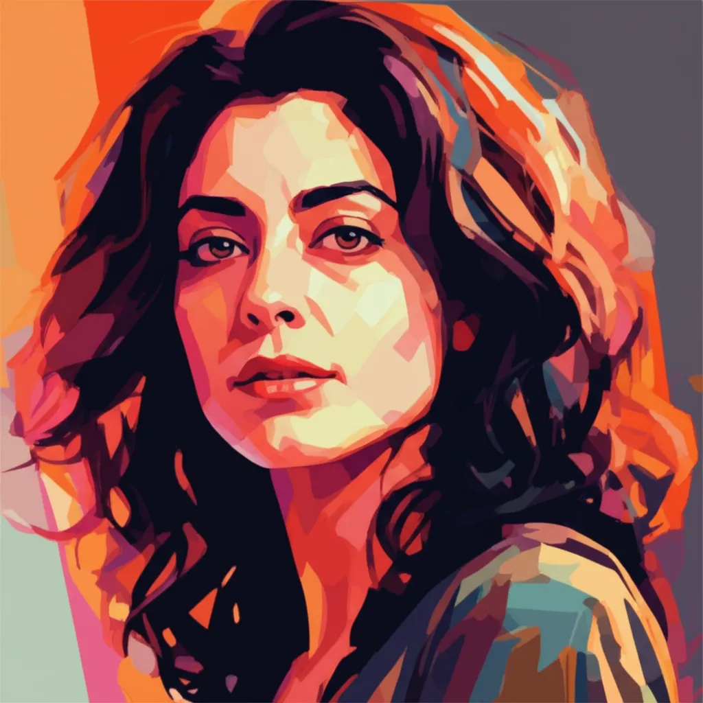 Artistic portrait of Lubna Azabal