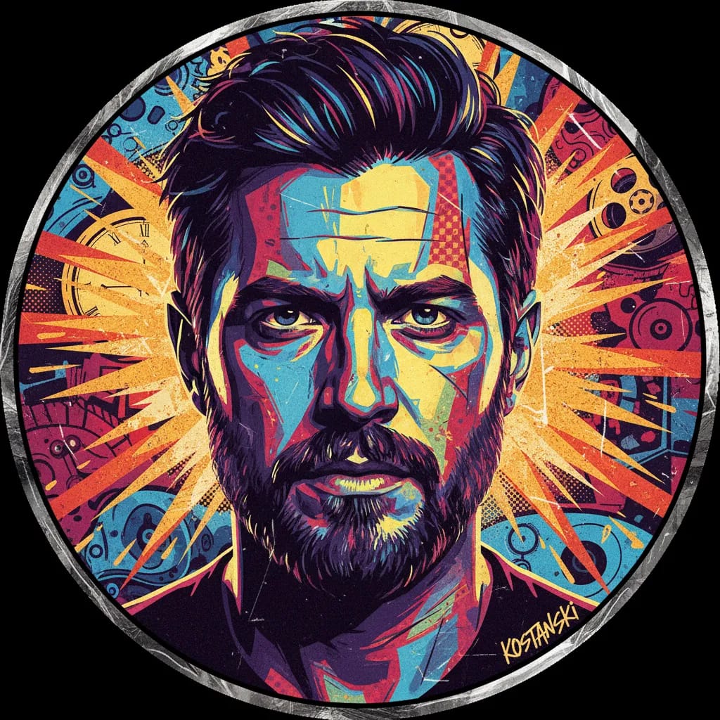 Artistic portrait of Steven Kostanski