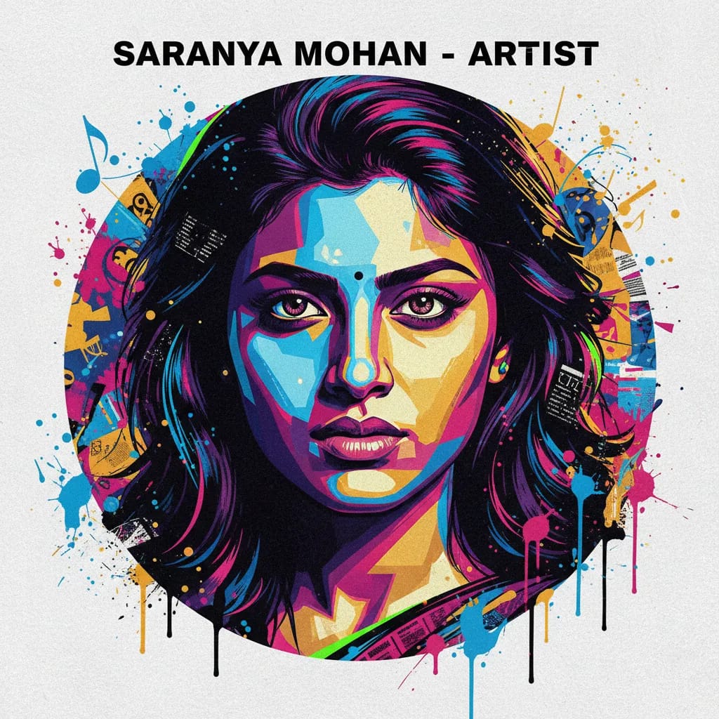 Artistic portrait of Saranya Mohan