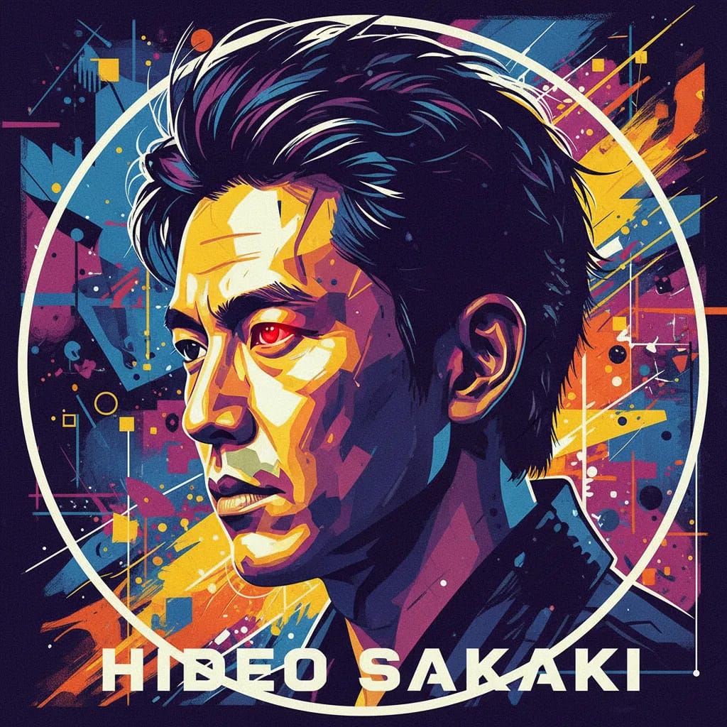 Artistic portrait of Hideo Sakaki
