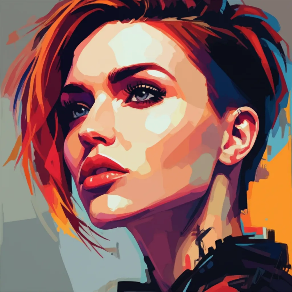Artistic portrait of Ruby Rose