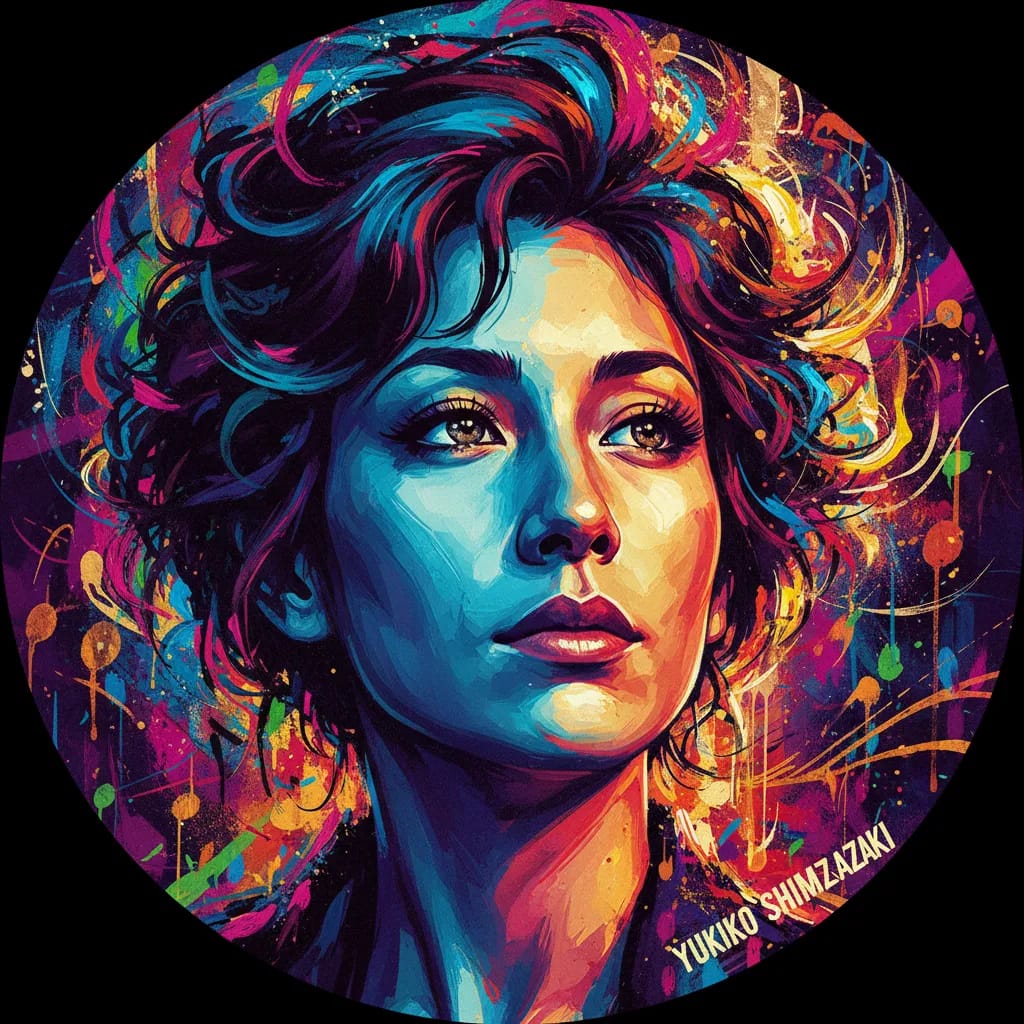 Artistic portrait of Yukiko Shimazaki