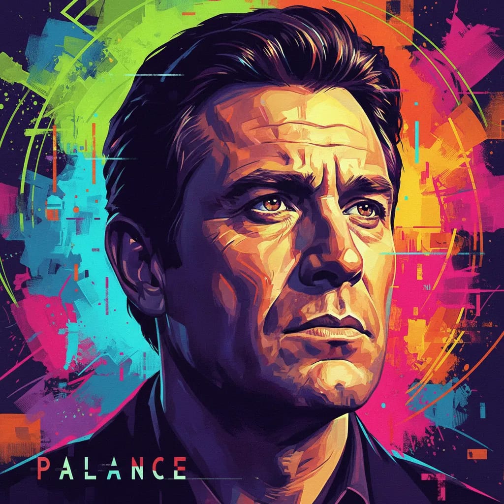 Artistic portrait of Jack Palance