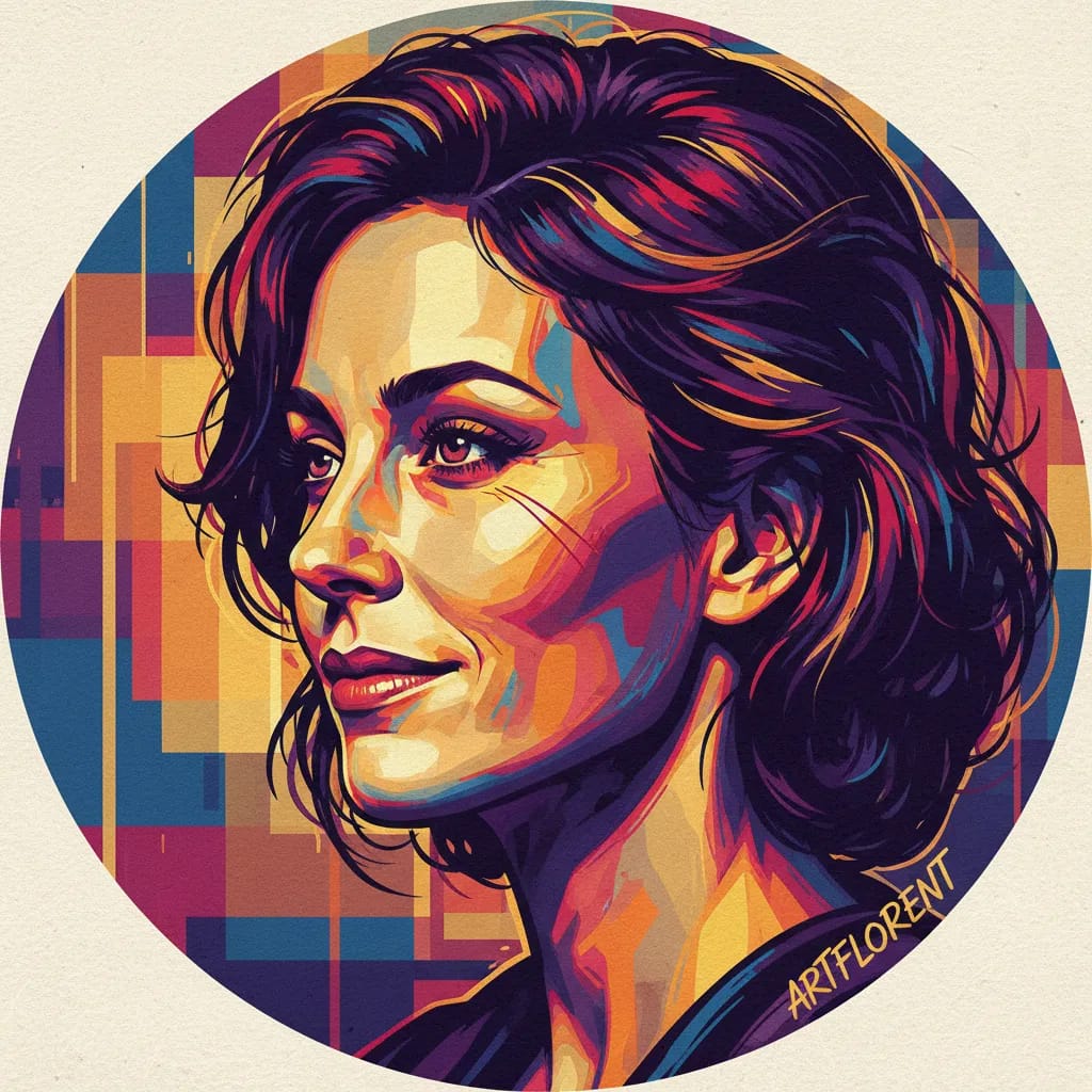 Artistic portrait of Hélène Florent