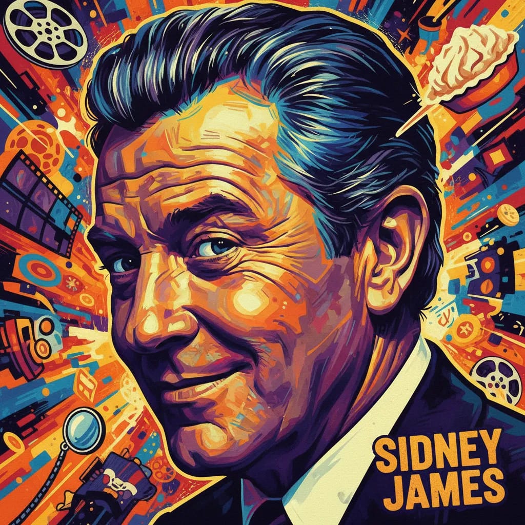 Artistic portrait of Sidney James