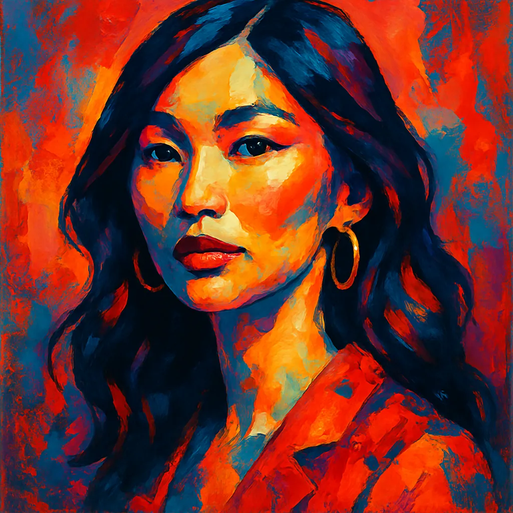 Artistic portrait of Gemma Chan