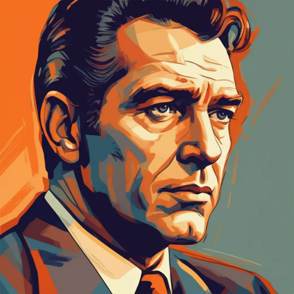 Artistic portrait of Glenn Ford